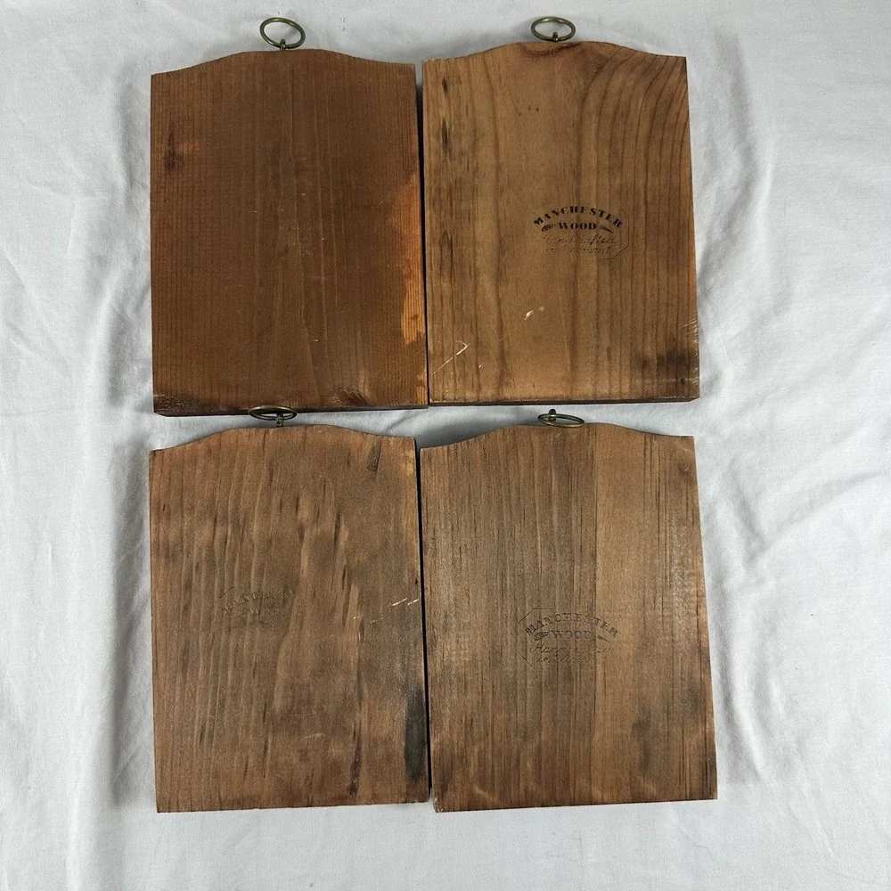 Vintage Set of 4 Hummel Wood‎ Wall Plaques 5